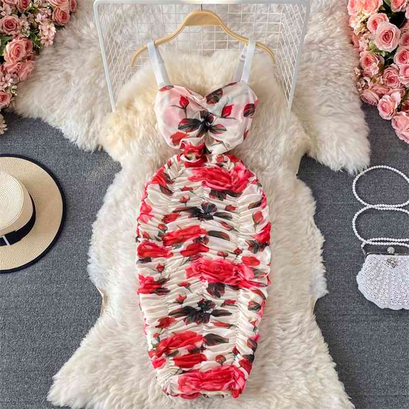 Summer Women Dress Sexy Spaghetti Strap Sleeveless Floral Print Vintage Slim Ruched Bodycon Elegant Party Robe Mujer 210603, Red
Summer Women Dress Sexy Spaghetti Strap Sleeveless Floral Print Vintage Slim Ruched Bodycon Elegant Party Robe Mujer 210603, Red