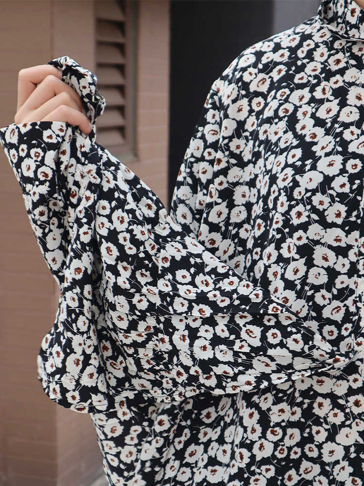 VANOVICH Spring Pluz Size Long Sleeve Cotton Fashion Casual Print Women Dress Korean Style Wild Clothing 210615Z