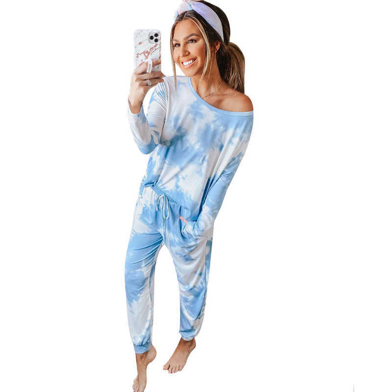 Women Set Two Piece Top And Pants Spring Autumn Fashion Sweatshirts Sport Suit Long Sleeve Tracksuit Female 210603
