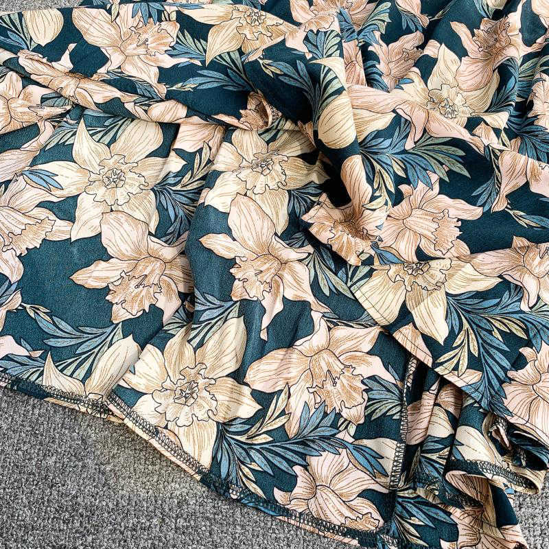 LY VAREY LIN Women Sexy V Neck Summer Sandy Beach Printing High Waist A-line Party Tank Sundress Elegant Long Dress Vestidos 210526