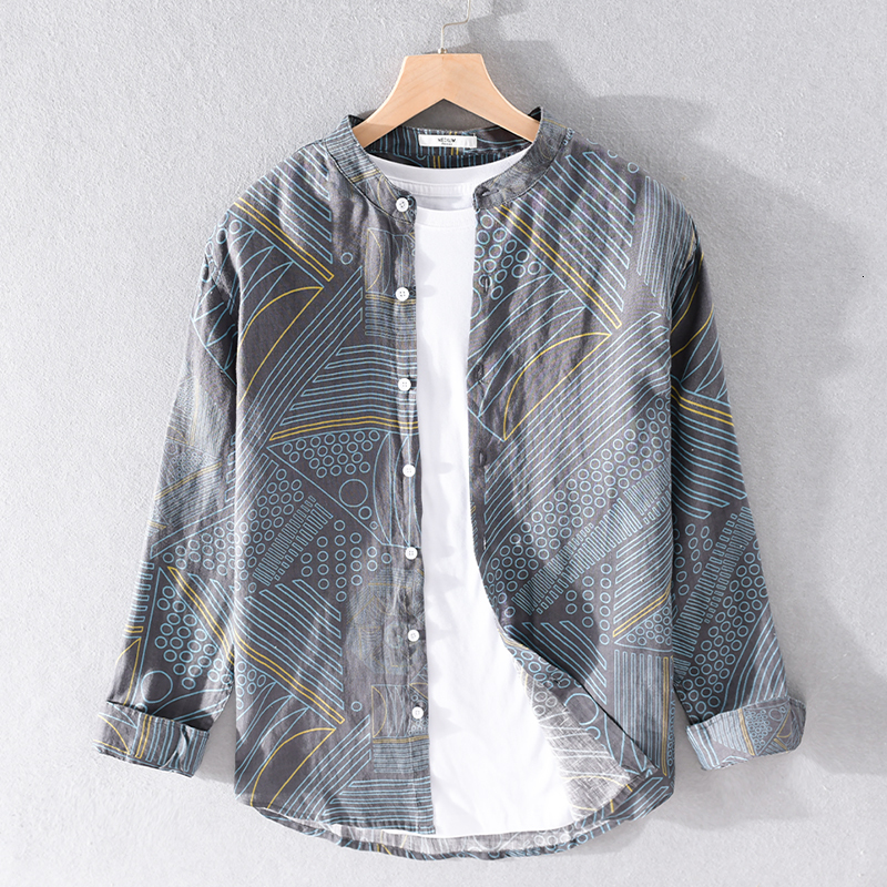 2021 New Nova Marca Manga Longa De Linho Puro Moda Masculina Retro Gola Camisas Para Solto Confortvel Camisa Dos Homens Chemise Xyan, 9751 gray blue
2021 New Nova Marca Manga Longa De Linho Puro Moda Masculina Retro Gola Camisas Para Solto Confortvel Camisa Dos Homens Chemise Xyan, 9751 gray blue
