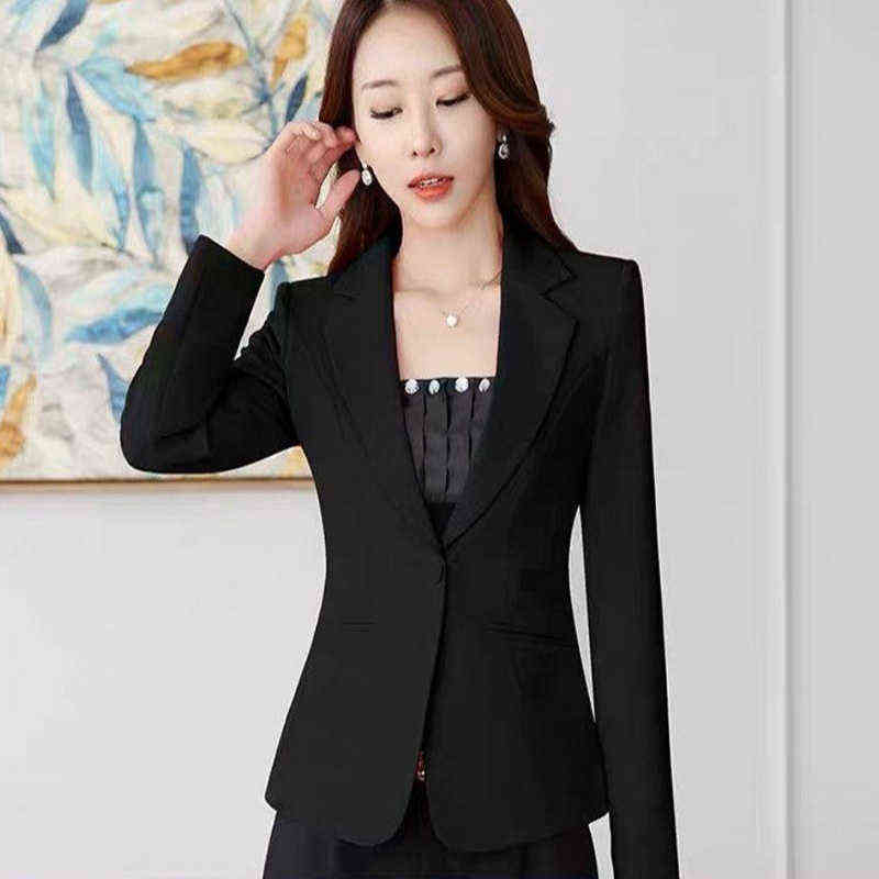 (made by yihaodi) spring and Autumn Korean Mini suit women's long sleeve short slim casual temperament White Mini suit 211116