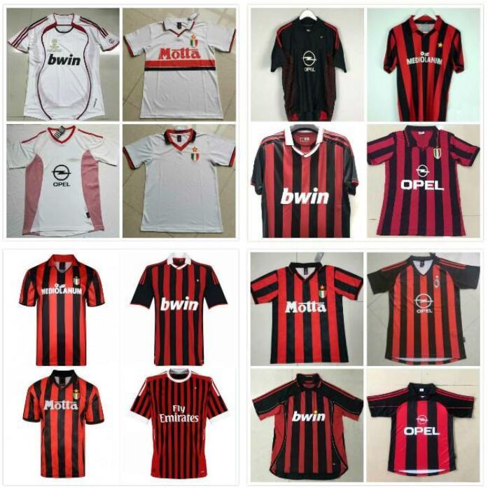 91 92 1996 1997 2000 01 2002 2003 2005 2006 2007 09 10 Retro AC soccer jersey KAKA MALDINI INZAGHI PIRLO milan VINTAGE football shirt, Black;yellow
91 92 1996 1997 2000 01 2002 2003 2005 2006 2007 09 10 Retro AC soccer jersey KAKA MALDINI INZAGHI PIRLO milan VINTAGE football shirt, Black;yellow