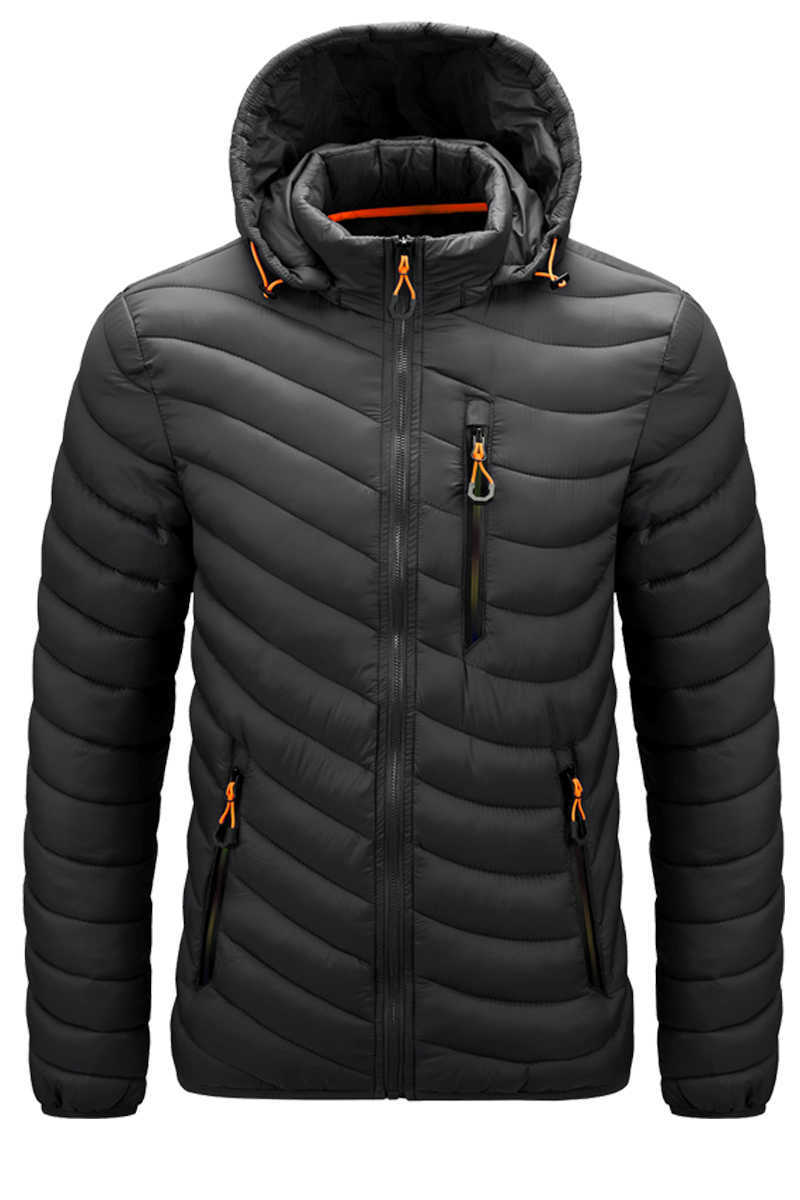 6Xl Plus Men Winter Casual Detachable Hat Warm Parkas Jackets Coat Men Autumn Outwear Outfits Pockets Classic Parka Men 210818