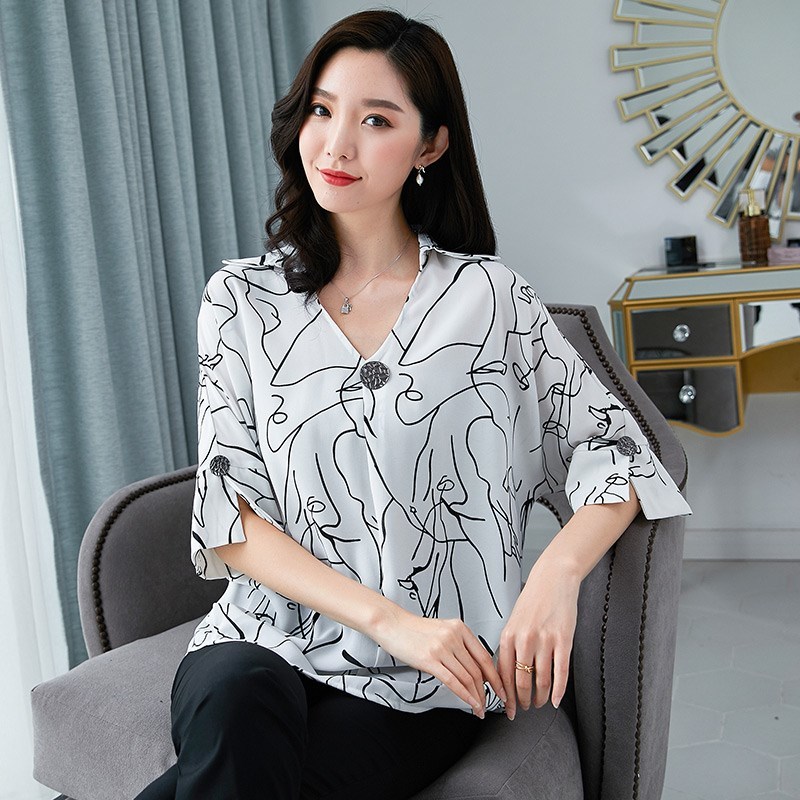 Women's t-shirts Overweight Plus Size Women Clothing Summer Style Chiffon Shirt Top Tee Woman Tees Tops Oversize Women's t-shirt 210302