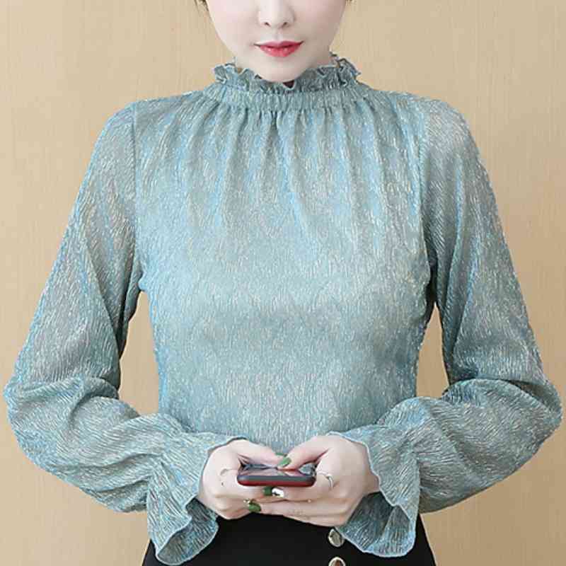 Womens Tops And Blouses Stand Collar Blouse Shirt Women Clothes Blusas Fashion Woman Blouses Long Sleeve Blouse Women C780 210602, Black
Womens Tops And Blouses Stand Collar Blouse Shirt Women Clothes Blusas Fashion Woman Blouses Long Sleeve Blouse Women C780 210602, Black