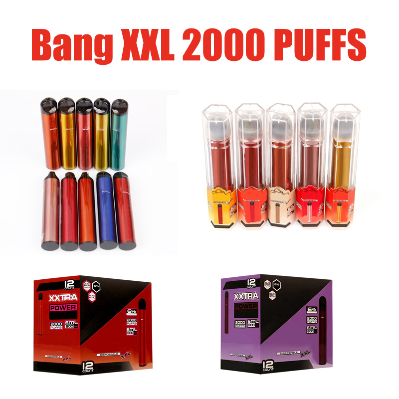 NEW Bang XXL 2000 Puffs Disposable Vape Pen Device 800mAh Battery 6ml Pods 2000 Puffs Vapors Bang XXtra Vape Ki BY DHLt
NEW Bang XXL 2000 Puffs Disposable Vape Pen Device 800mAh Battery 6ml Pods 2000 Puffs Vapors Bang XXtra Vape Ki BY DHLt