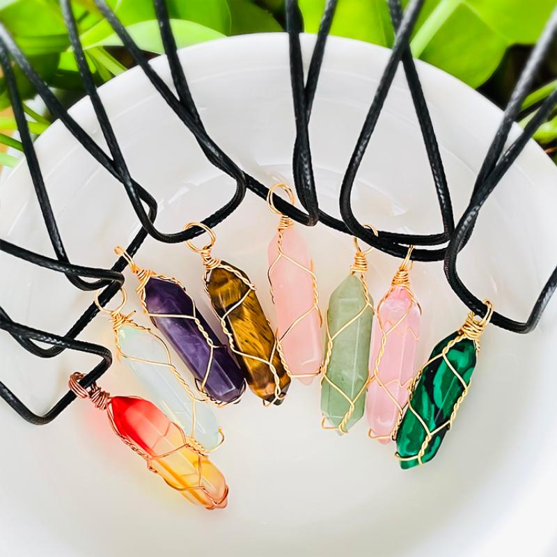 Pendant Necklaces 2021 Fashion Natural Stone Geometric Stainless Steel Leather Rope Necklace Trend Simple Couple Jewelry Gifts
Pendant Necklaces 2021 Fashion Natural Stone Geometric Stainless Steel Leather Rope Necklace Trend Simple Couple Jewelry Gifts