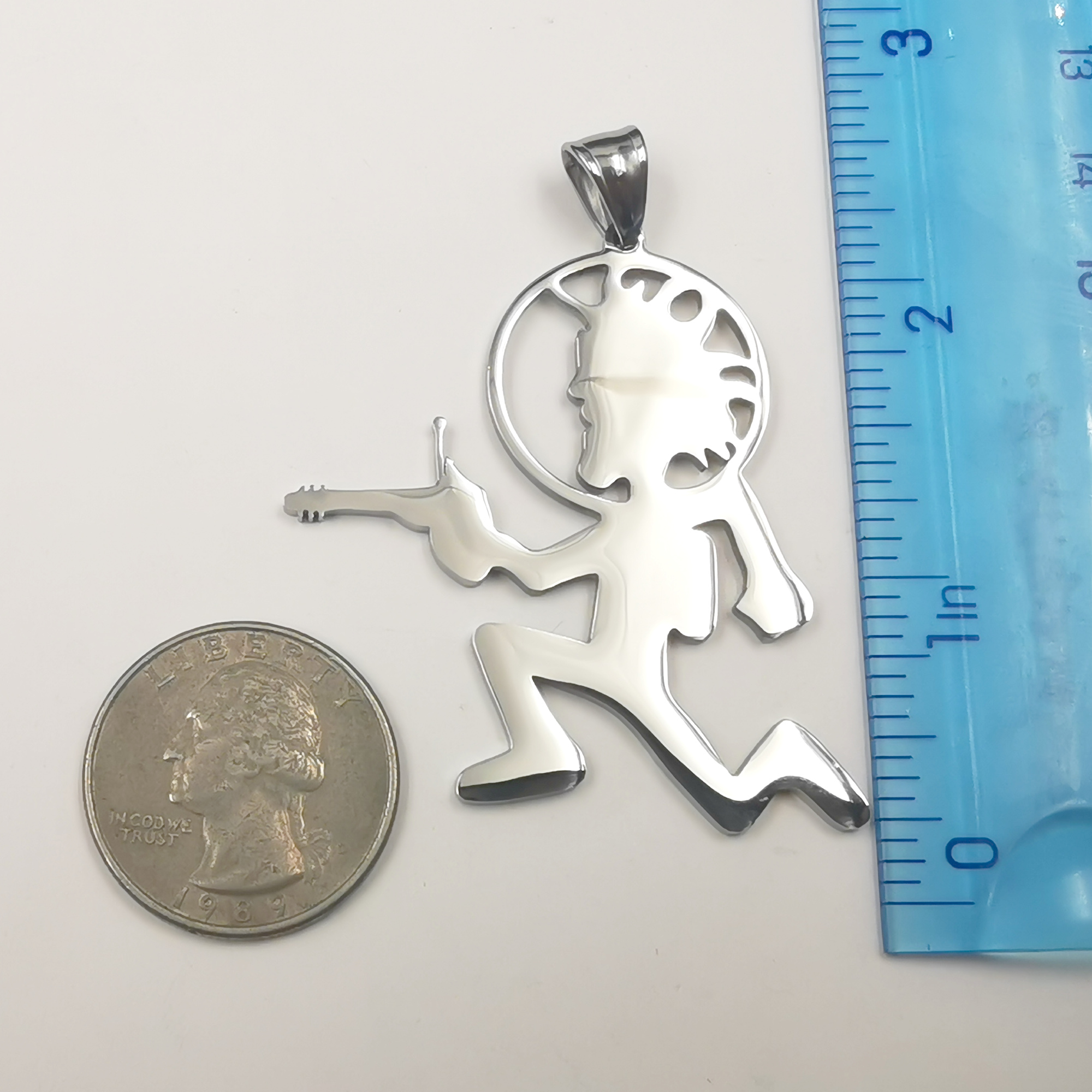 Juggalo Hip HOP ICED Hatchet Man Runner Pendant Charms Stainless Steel Necklace 4mm 24 inch ICP Jewelry