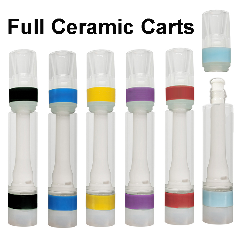 Full Ceramic Vape Cartridges Colors Atomizers 0.8ml 1.0ml Empty Vape Pen Vaporizers Round mouthpiece E-cigarette Atomizers 510 thread Press
Full Ceramic Vape Cartridges Colors Atomizers 0.8ml 1.0ml Empty Vape Pen Vaporizers Round mouthpiece E-cigarette Atomizers 510 thread Press