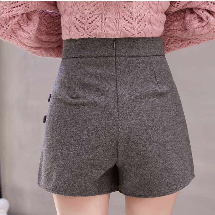 Harajuku Black High Waist Skirt Woolen Short Skirts Womens Fall Winter Korean Fashion Wool Mini Skirts Lolita Kawaii Women Skirt 210306