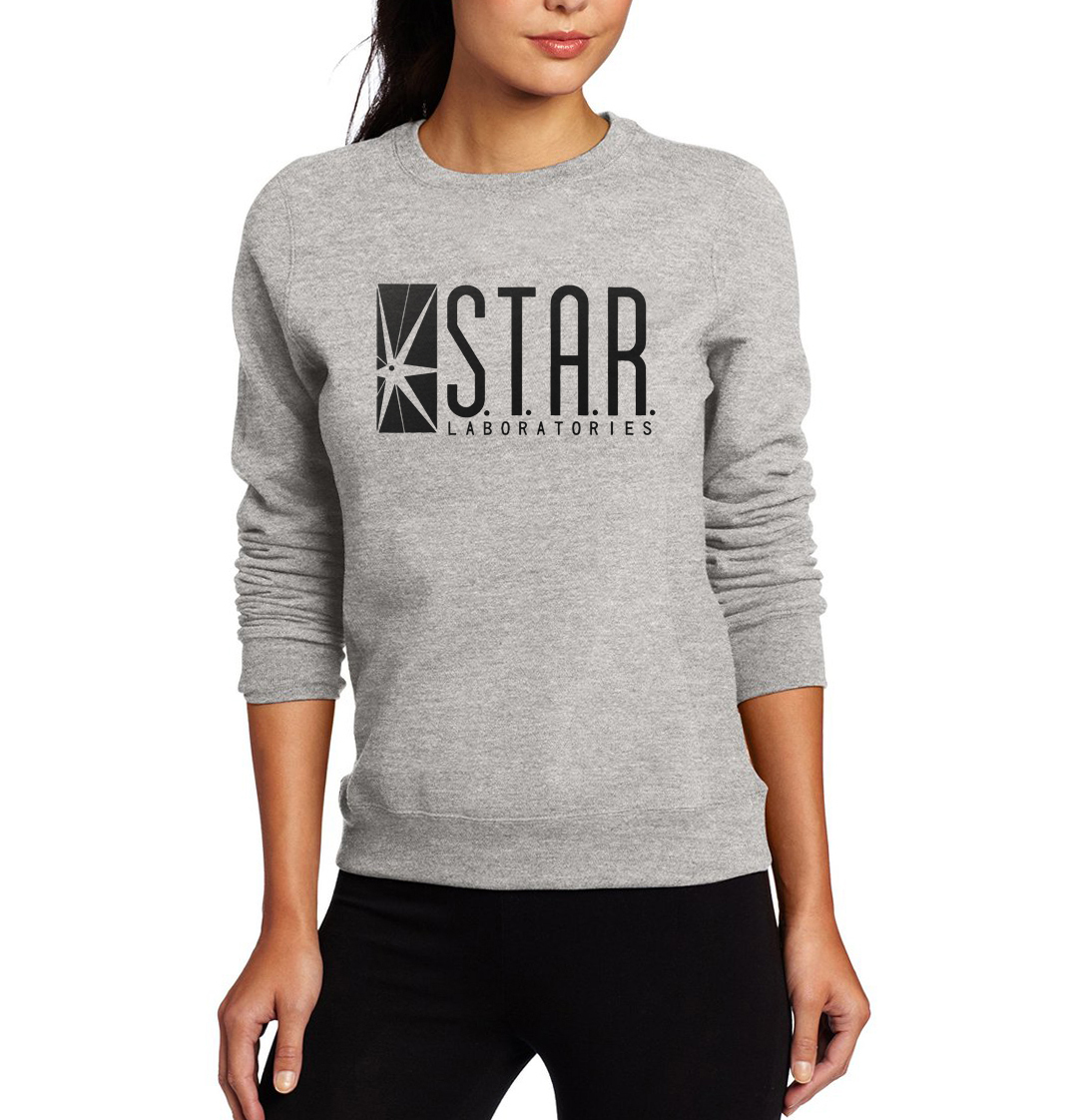 New Fashion Autumn Funny American Drama The Flash Sweatshirt Star Laboratories Women Comic Books TV Star Labs Slim Hoodies LJ201130
