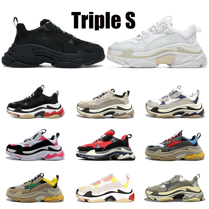 Fashion Paris Triple S 17FW Black White Beige Pink Grey Men's Sneakers Platform Sports Daddy Running Shoes
Fashion Paris Triple S 17FW Black White Beige Pink Grey Men's Sneakers Platform Sports Daddy Running Shoes
