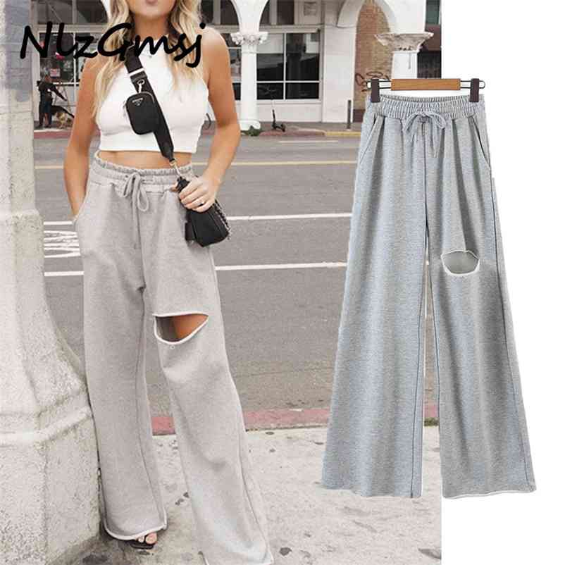 Pant Women Women's Ripped Sweatpants Spring And Summer Gray Loose Casual High-Waist Drape Wide-Leg Pants 04 210628, As picture
Pant Women Women's Ripped Sweatpants Spring And Summer Gray Loose Casual High-Waist Drape Wide-Leg Pants 04 210628, As picture