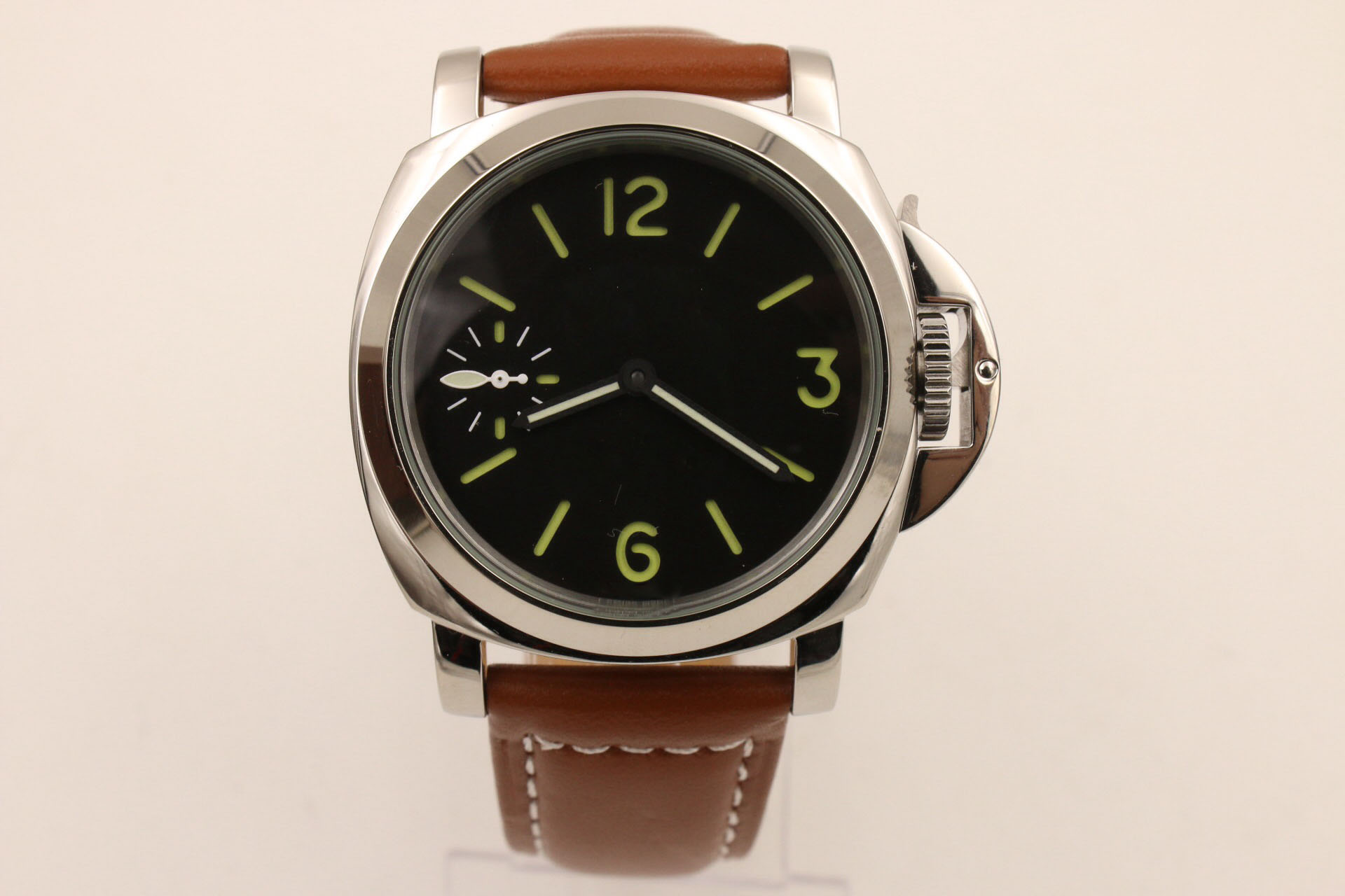 Top High Quality Men's watch Manual Winding Mechanical Movement Luminous PAM 00111 44mm Sports Leather Factory, Slivery;brown
Top High Quality Men's watch Manual Winding Mechanical Movement Luminous PAM 00111 44mm Sports Leather Factory, Slivery;brown