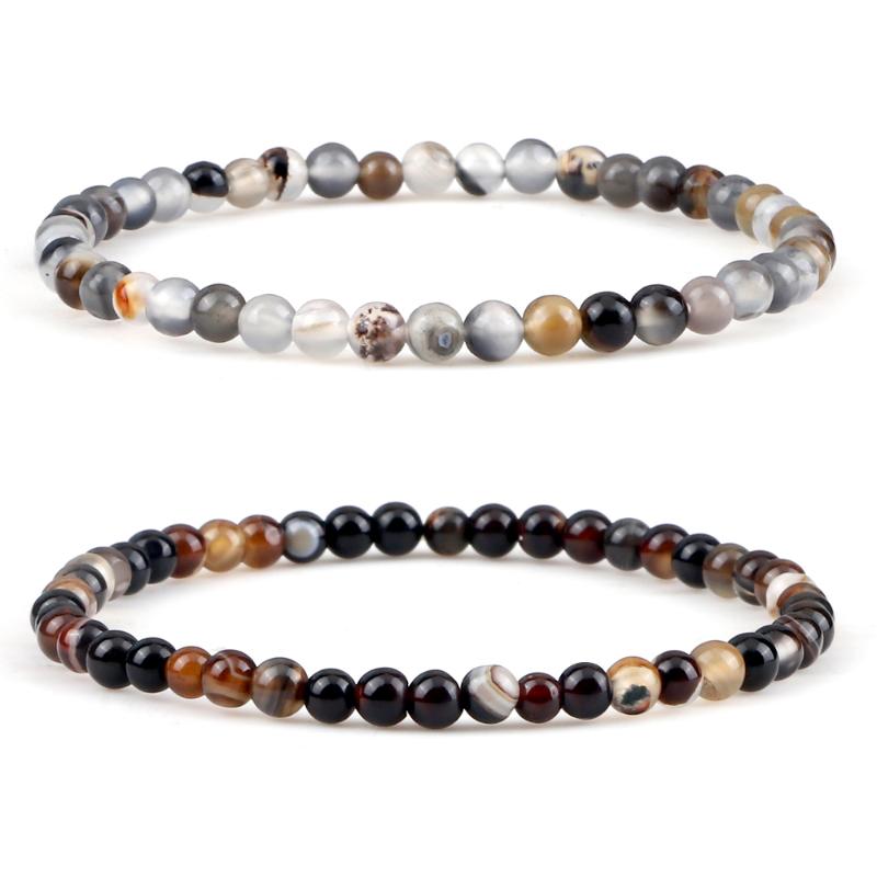 Beaded, Strands 4mm Natural Stone Bracelets Agates Chakra Beads Handmade Onyx Quartzs Elastic Bangle Women Yoga Jewelry Gifts Pulseira
Beaded, Strands 4mm Natural Stone Bracelets Agates Chakra Beads Handmade Onyx Quartzs Elastic Bangle Women Yoga Jewelry Gifts Pulseira