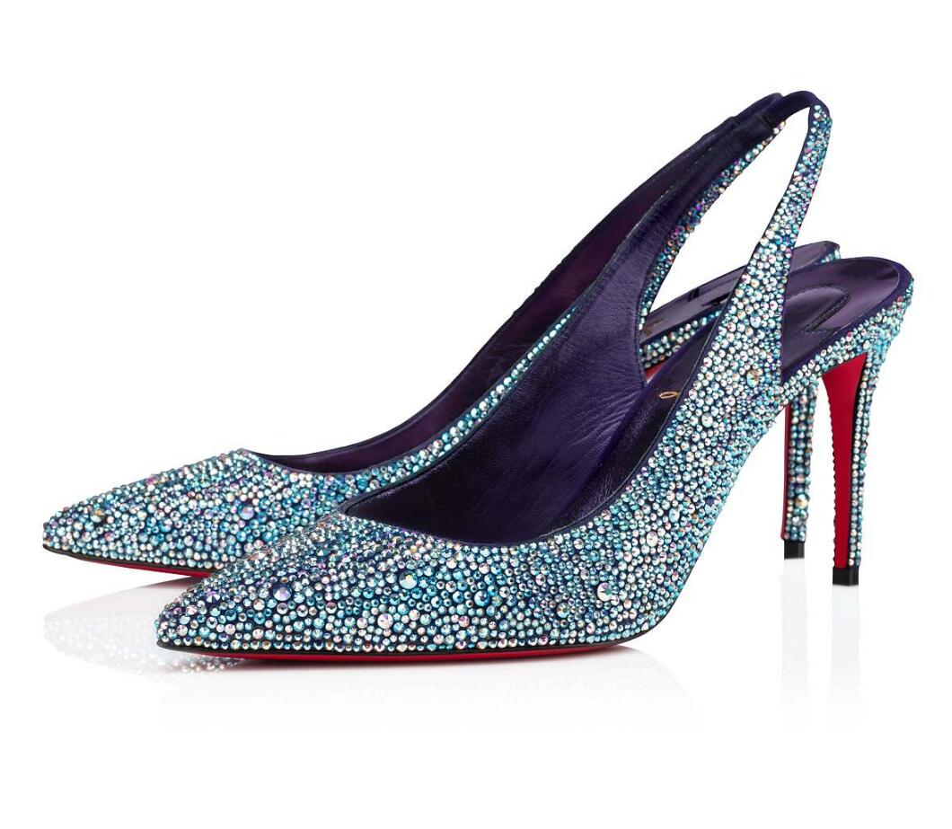 Luxury Design Bridal Wedding Kate Sandals Shoes Crystal Embellished Pointed Toe Red Bottom Pump Lady Slingback Stiletto heel EU35-44, Black
Luxury Design Bridal Wedding Kate Sandals Shoes Crystal Embellished Pointed Toe Red Bottom Pump Lady Slingback Stiletto heel EU35-44, Black