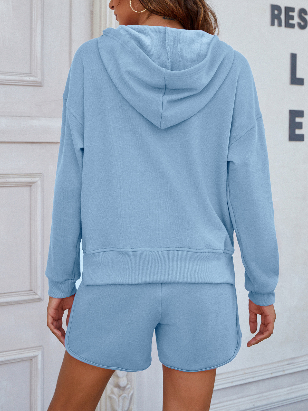 Women's Tracksuits 2021 autumn and winter new split hooded sweater women thickened casual home suit