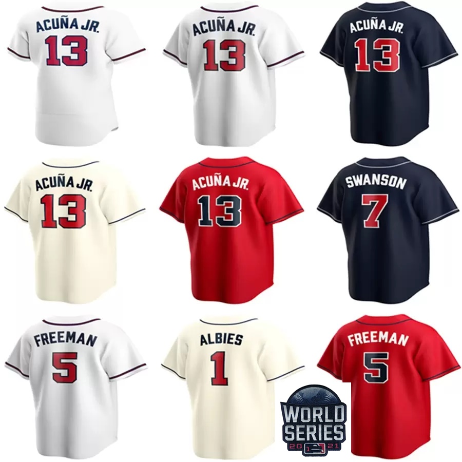 2021 WS Men Women youth kids Baseball jerseys 13 Ronald Acuna Jr. Marcell Ozuna 5 Freddie Freeman 7 Dansby Swanson Bravee Deion Sanders 1 Oz, Black
2021 WS Men Women youth kids Baseball jerseys 13 Ronald Acuna Jr. Marcell Ozuna 5 Freddie Freeman 7 Dansby Swanson Bravee Deion Sanders 1 Oz, Black