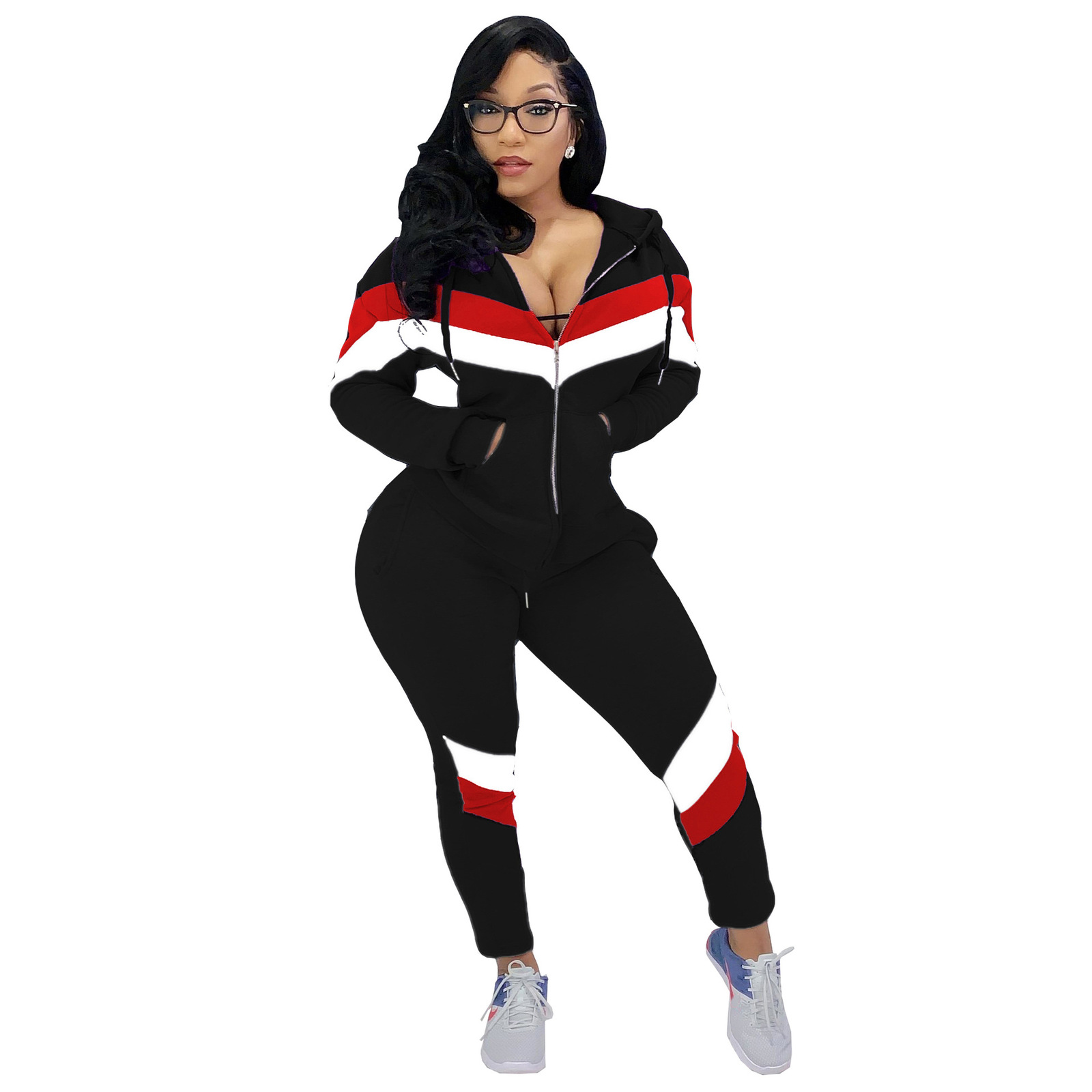 2021 New Spring Autumn Women Two Piece Set Top and Pants Plus Size Tracksuit Sweatsuit Outfit Patchwork Hoodies Active Outfits 9mfc, Black
2021 New Spring Autumn Women Two Piece Set Top and Pants Plus Size Tracksuit Sweatsuit Outfit Patchwork Hoodies Active Outfits 9mfc, Black