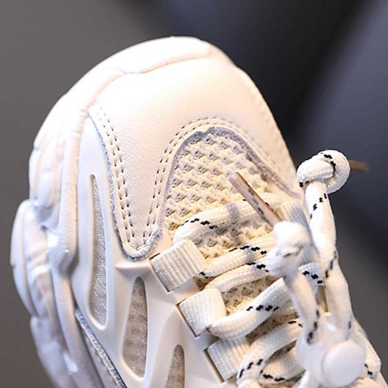 2021 New Kids Shoes Mesh Breathable Toddler Boys Girls Sport Shoes Outdoor Tennis Slip-on Fashion Children Sneakers 21-30 Y0809