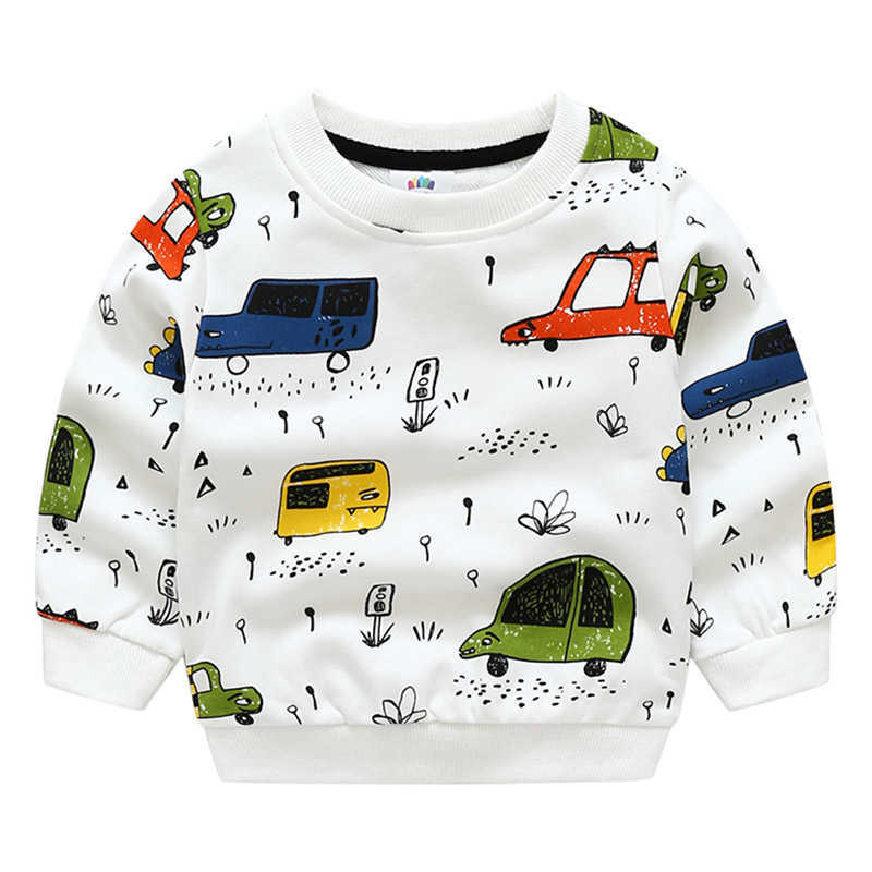 Kids Boys Hoodies Fashion Spring Autumn O-Neck Long Sleeve Full Print Bus Pullover Casual Sweatshirts For 2-10Year 210529