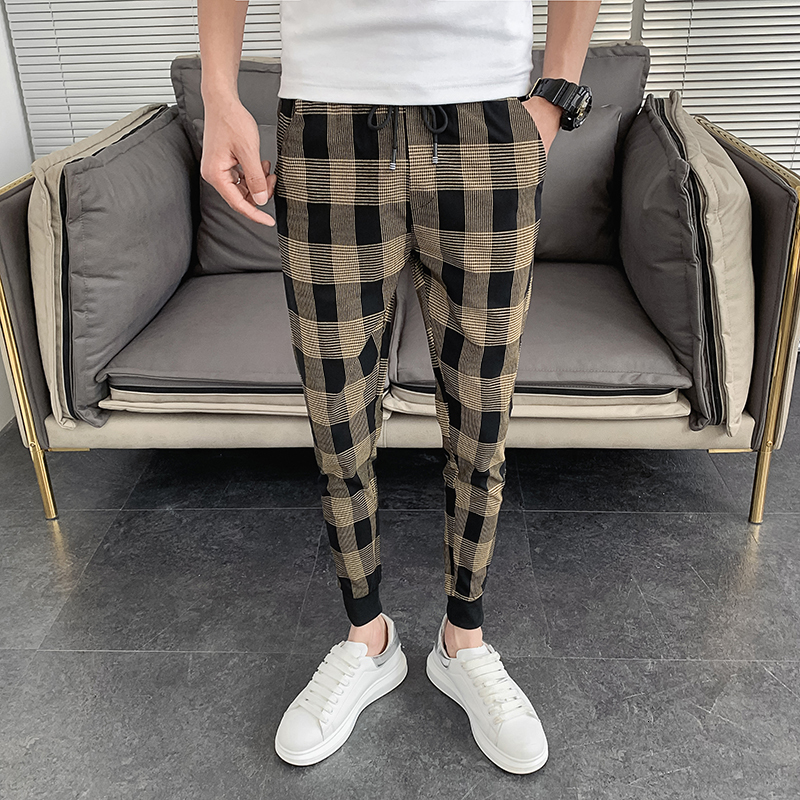 2021 Korean Summer Trousers Plaid New Brand Thin Hip Hop Fit Hare Pants Man's Ankle Length Casual Streetwear Corridors Men's Clothes 34 Tm27, Khaki.
2021 Korean Summer Trousers Plaid New Brand Thin Hip Hop Fit Hare Pants Man's Ankle Length Casual Streetwear Corridors Men's Clothes 34 Tm27, Khaki.