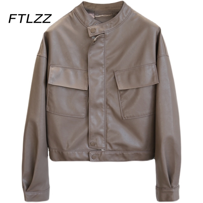 Women Biker Moto Jacket Spring Autumn Casual Loose Korean Faux Eather Blazers Coat Woman Brown Short Outwear 210602, Black
Women Biker Moto Jacket Spring Autumn Casual Loose Korean Faux Eather Blazers Coat Woman Brown Short Outwear 210602, Black