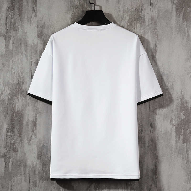 Casual Men's Sets Summer Tracksuit Mens Print Short Sleeve T-shirt 2 Piece+Shorts high Quality Short Set Fashion Sportswear 5XL 210603
