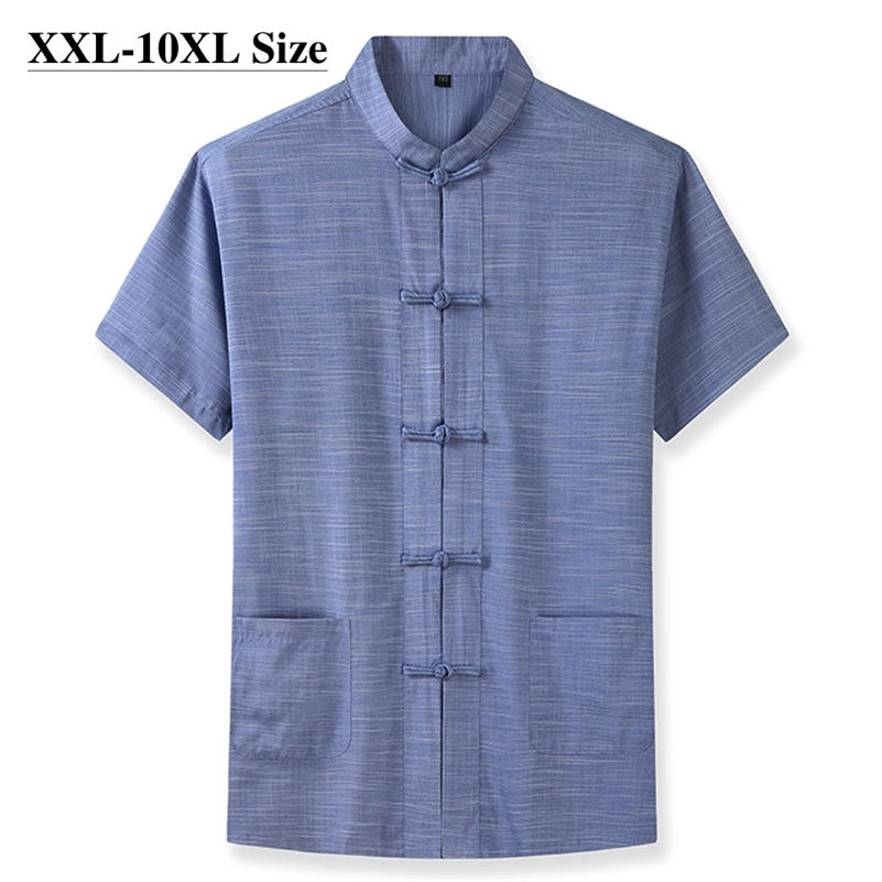Plus Size 7XL 8XL 9XL 10XL Men's Short Sleeve Shirt Chinese Style Tang Suit Loose Casual Traditional Kung Fu Uniform Male 210615, Green
Plus Size 7XL 8XL 9XL 10XL Men's Short Sleeve Shirt Chinese Style Tang Suit Loose Casual Traditional Kung Fu Uniform Male 210615, Green