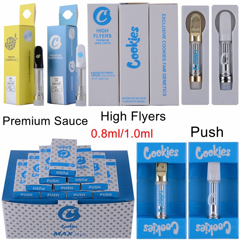 Premium Sauce Cart Atomizers Cookies Vape Cartridges Packaging 0.8ml 1ml Ceramic 510 Thread Empty Pen Carts Glass Tank Thick Oil Vaporizer Atomizer
Premium Sauce Cart Atomizers Cookies Vape Cartridges Packaging 0.8ml 1ml Ceramic 510 Thread Empty Pen Carts Glass Tank Thick Oil Vaporizer Atomizer