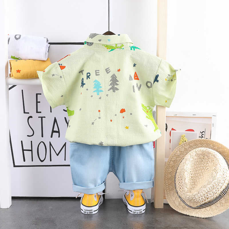 0-4 Years Summer Boy Clothing Set Casual Fashion Active Sport T-shirt+ Pant Kid Children Baby Toddler 210615