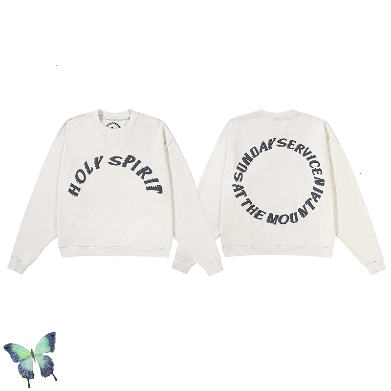 New Autumn Winter West High Street Washed Sweatshirts Men Women Cotton Hip-hop Sunday Service Sweatshirt Fast Shipping Gz8f I7WL, 3112