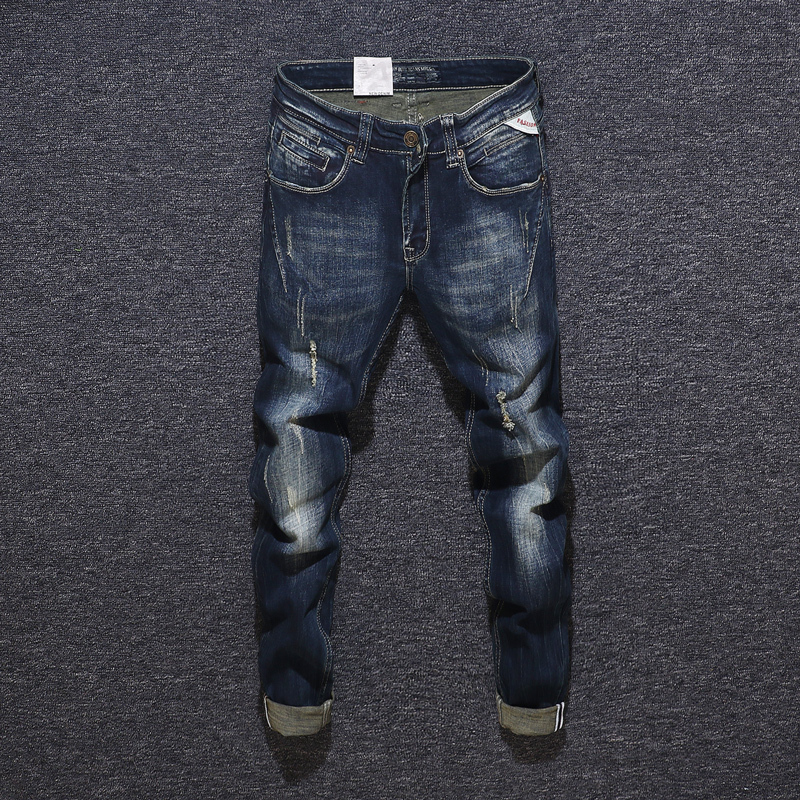 2021 New Fashion Streetwear Black Blue Slim Fit Spliced Designer Men Denim Pants Italian Vintage Ripped Jeans C97d
2021 New Fashion Streetwear Black Blue Slim Fit Spliced Designer Men Denim Pants Italian Vintage Ripped Jeans C97d
