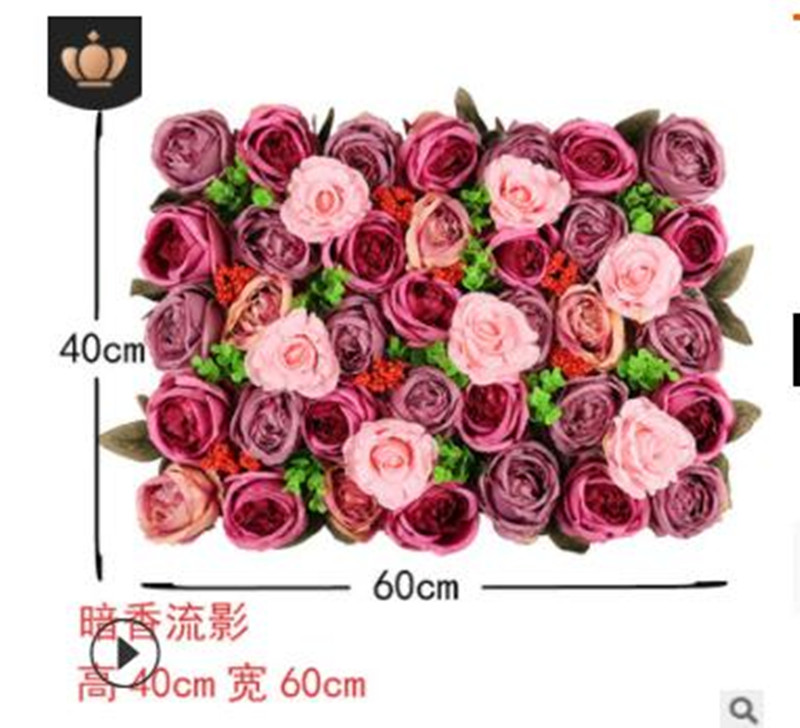 White Flower Wall Backdrop Panel For Party Decoration Artificial Rose and Penoy Floral Wall For Wedding Arrangements Photography 40*60CM