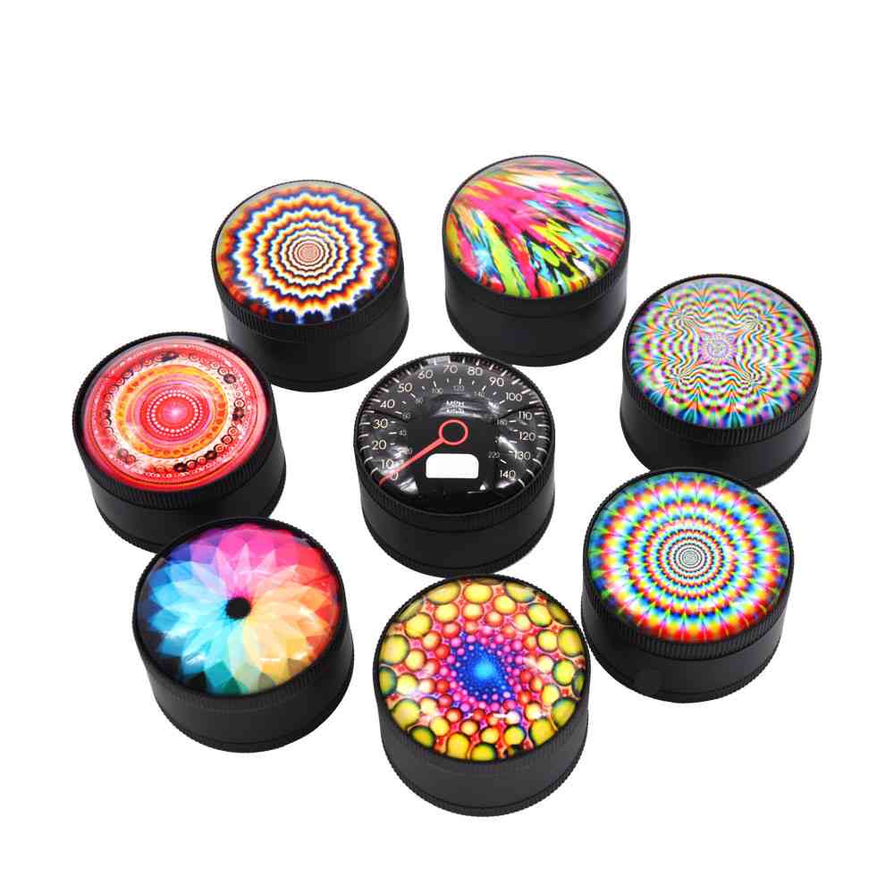 3D zinc alloy smoke grinder 3 layers 50mm metal grinders for dry herb tobacco smoking accessaries