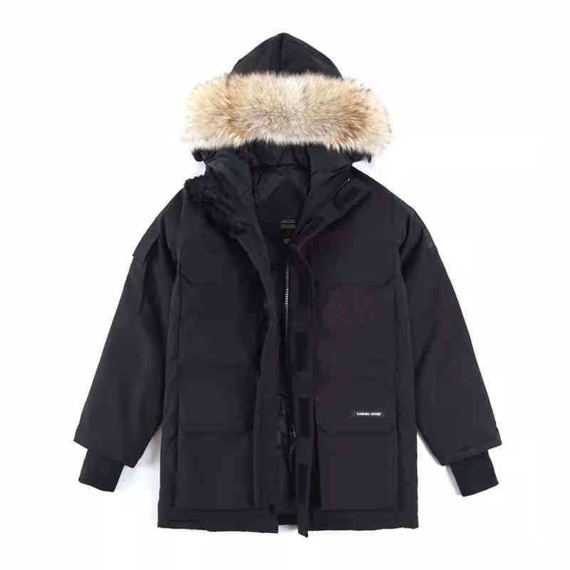 the real wolf hair quality men's and women's expedition canadian goose down et in winter warm coat classic color, Black;white
the real wolf hair quality men's and women's expedition canadian goose down et in winter warm coat classic color, Black;white