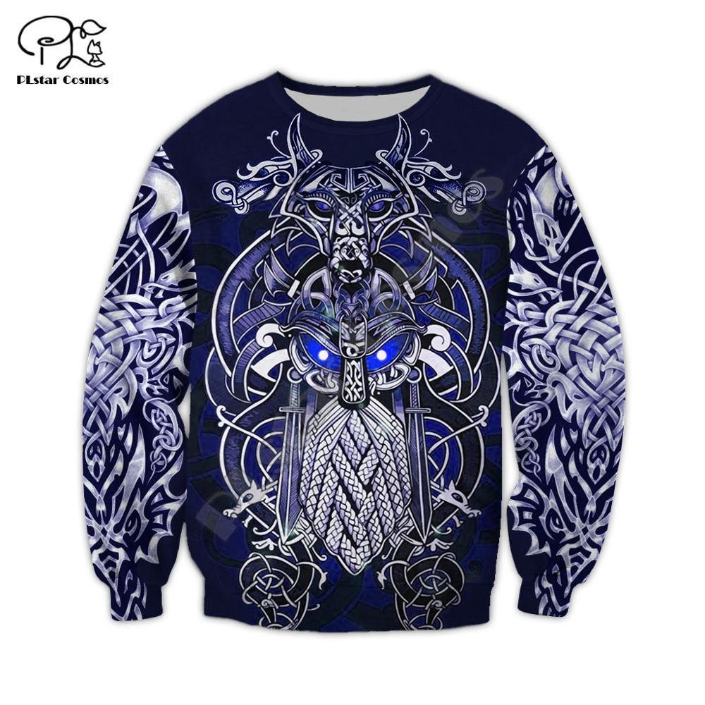 PLstar Cosmos Viking Warrior Tattoo Fashion Tracksuit casual 3DfullPrint HoodieSweatshirtJacketMens Womens style10 201020