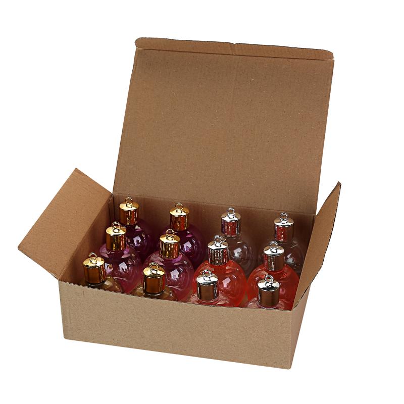 12pcs Christmas Tree Ball Decorations Plastic Bottle 5cm Ball Bauble Hanging Ornament Christmas Party Wedding Cosmetic Pack