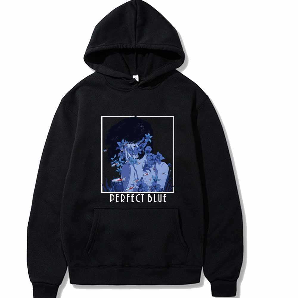 Anime Perfect Blue Hoodie Hip Hop Casual Loose Print Streetwear Unisex Y0804
