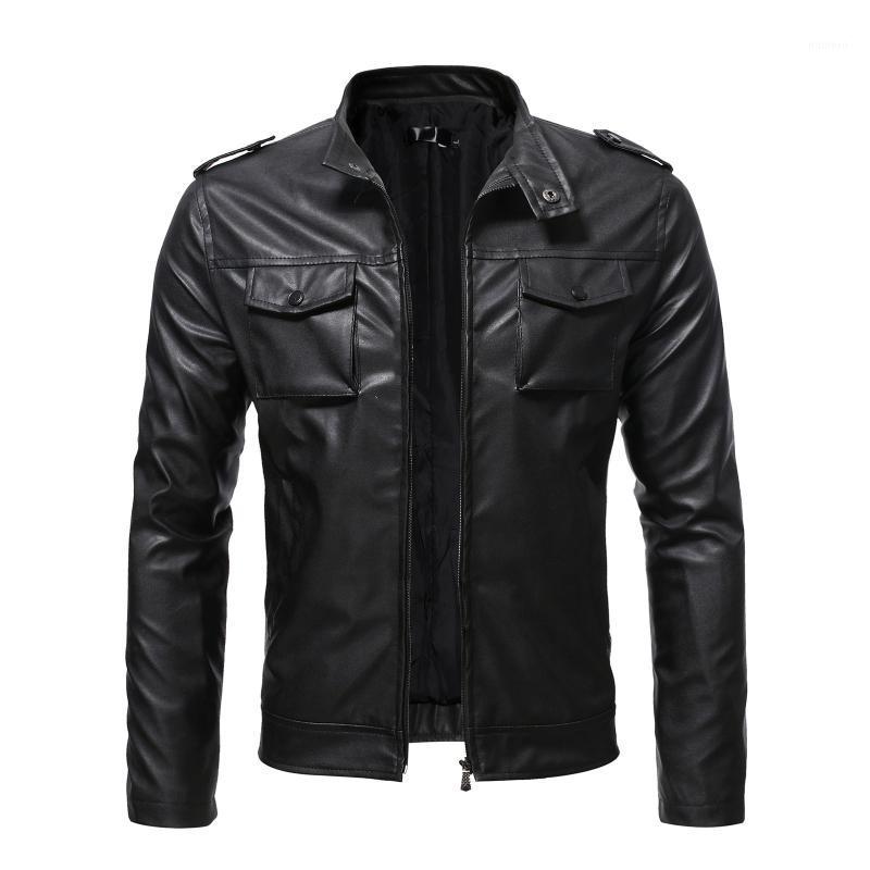 Men's Jackets Men Faux Leather Jacket Fashion Slim Fit Stand Collar Zipper Pocket Short Coat Pu Lapel Coats, Black;brown
Men's Jackets Men Faux Leather Jacket Fashion Slim Fit Stand Collar Zipper Pocket Short Coat Pu Lapel Coats, Black;brown