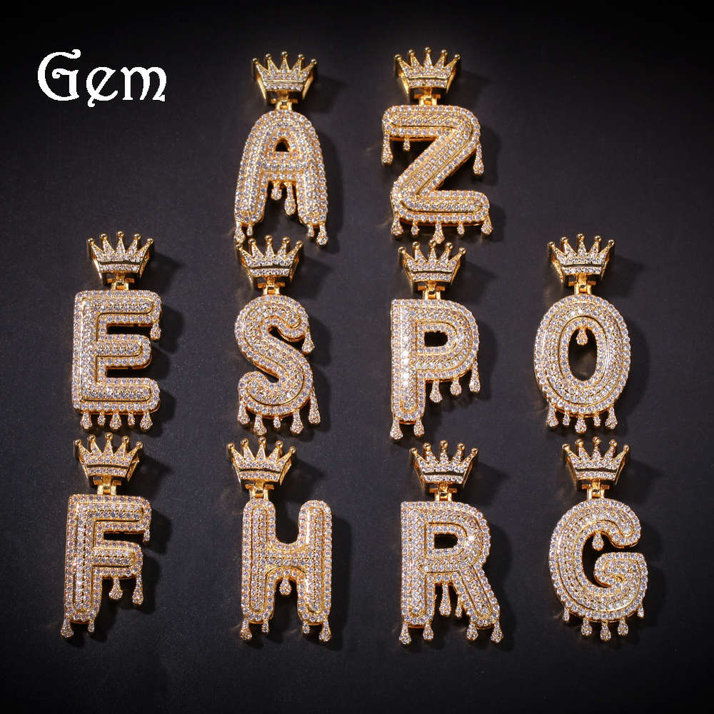 New hip hop zircon crown water drop letter pendant to receive stitching order consultation 4.5 * 2
New hip hop zircon crown water drop letter pendant to receive stitching order consultation 4.5 * 2