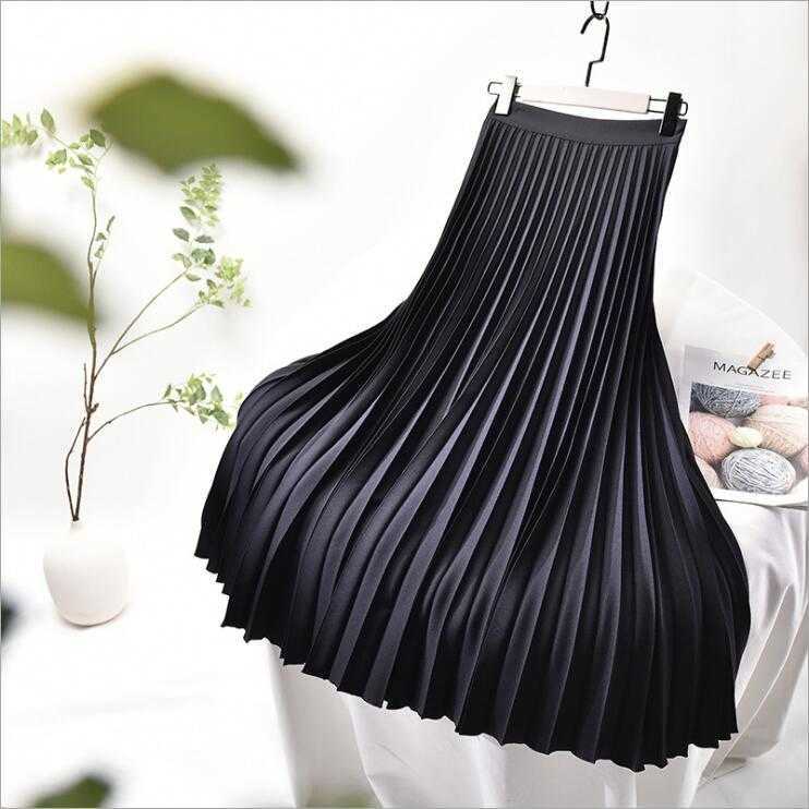 Qooth Elegant Solid Midi Pleated Skirt Women Korean High Waist Spring Ladies A-line School Long Female qh2313 210609, Beige
Qooth Elegant Solid Midi Pleated Skirt Women Korean High Waist Spring Ladies A-line School Long Female qh2313 210609, Beige