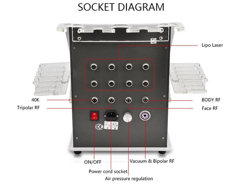 40K 8 Pads Slimming Machine Slim Liposuction Laser Cellulite Reduction face lift
