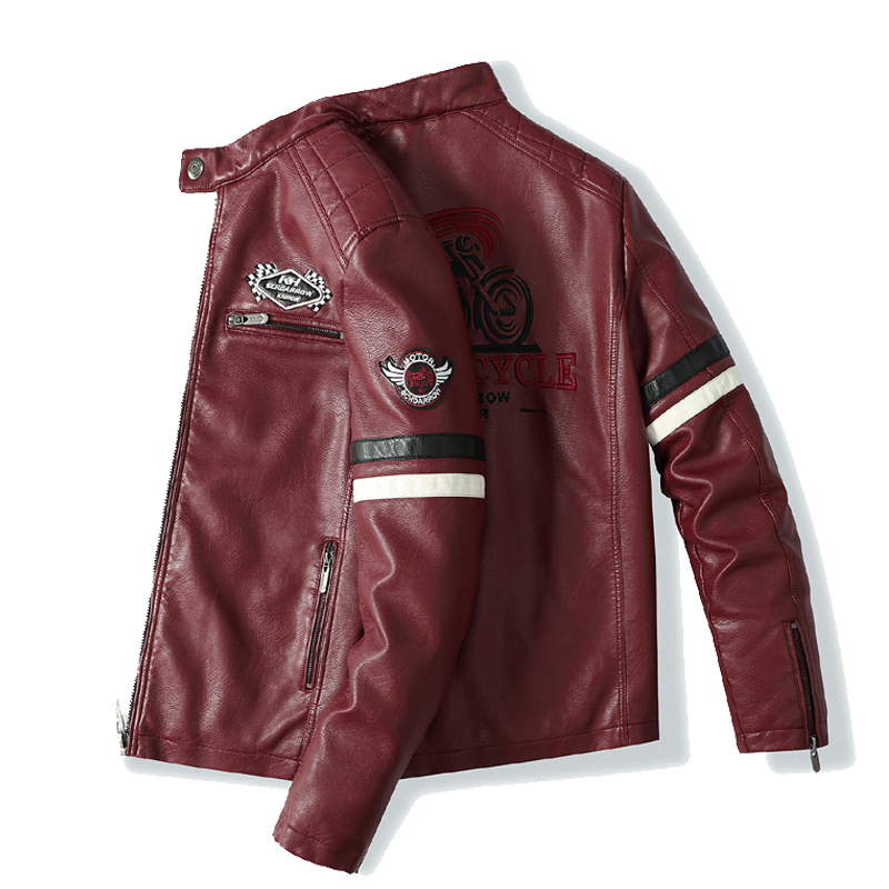 2021 New Mens Motorcycle Overcoat Fashion Leather Vintage Men Winter Embroidery Biker Jacket Chaqueta Cuero RGSH, Kh168dark blue
2021 New Mens Motorcycle Overcoat Fashion Leather Vintage Men Winter Embroidery Biker Jacket Chaqueta Cuero RGSH, Kh168dark blue