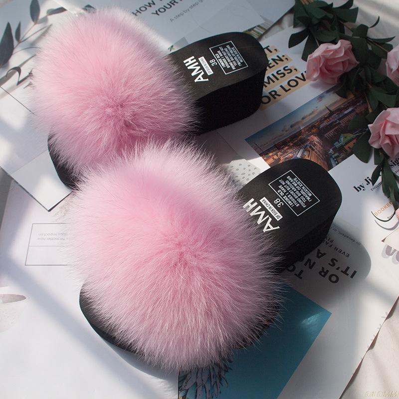 Fashion Summer Wedge Women Fur Slippers Fluffy Real Fur Slides Soft Platform Shoes Home Slippers Woman Furry Flip Flops, Black
Fashion Summer Wedge Women Fur Slippers Fluffy Real Fur Slides Soft Platform Shoes Home Slippers Woman Furry Flip Flops, Black