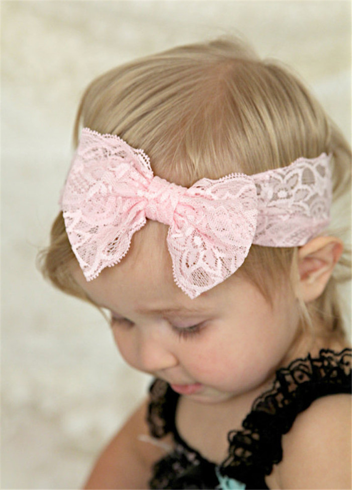 Hot Sell Infant Girl Multi Design Lace Bow Hair Hairband Kids Headwear Baby Headbands Girls Barrettes Belts