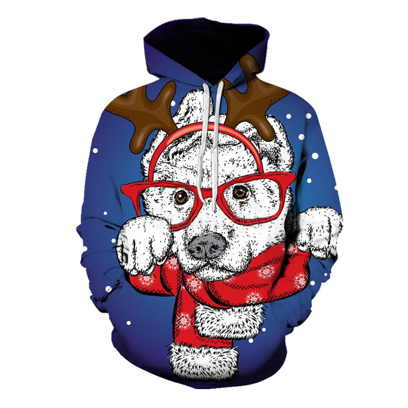 Men's Christmas 3D Printing Long Sleeve Hooded Sweater Dog Pattern Clothing, White;black
Men's Christmas 3D Printing Long Sleeve Hooded Sweater Dog Pattern Clothing, White;black