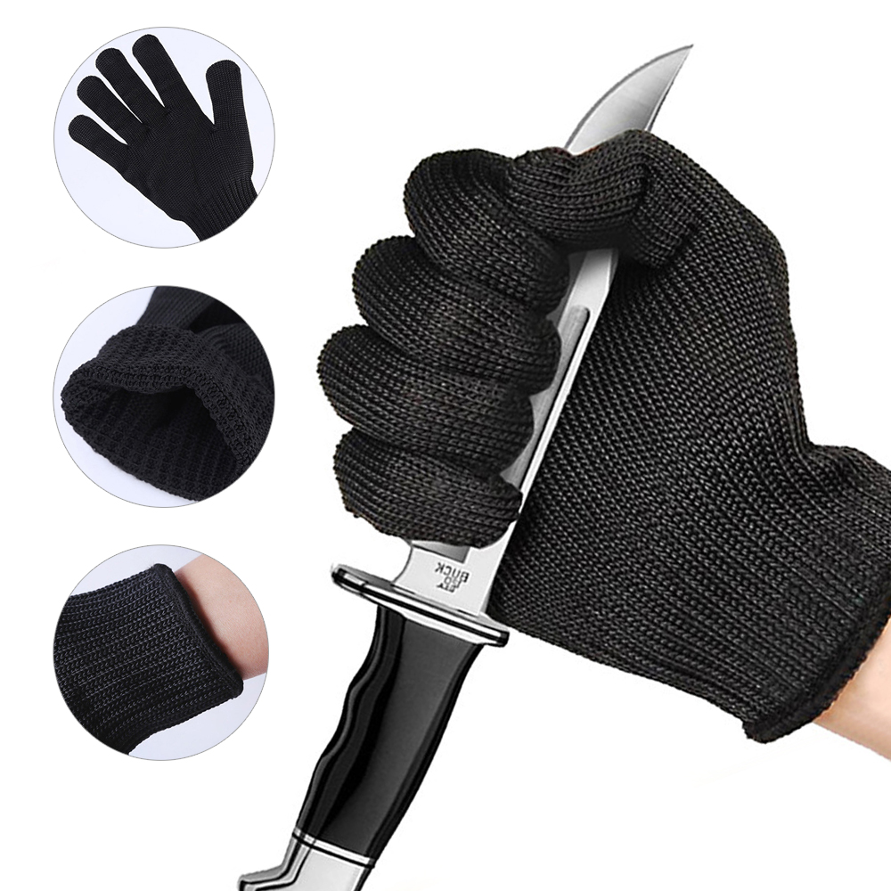High-strength Anti Cut Resistant Safety Gloves Grade Level 5 Protection Kitchen for Fish Meat Cutting Black Steel Wire Metal Mesh Butcher Working SC024
High-strength Anti Cut Resistant Safety Gloves Grade Level 5 Protection Kitchen for Fish Meat Cutting Black Steel Wire Metal Mesh Butcher Working SC024