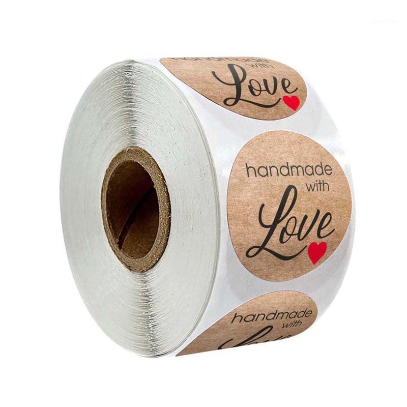 Gift Wrap 32CD 500pcs/roll Kraft Handmade With Love Heart Stickers Seal Labels Scrapbooking Decoration
Gift Wrap 32CD 500pcs/roll Kraft Handmade With Love Heart Stickers Seal Labels Scrapbooking Decoration